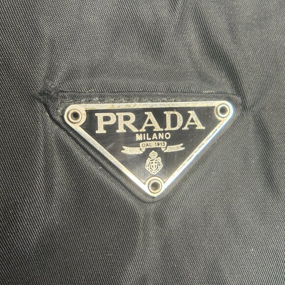 EUC Prada Milano Tessuto Catena Black Shoulder Purse w/ Chain Strap One Size - Picture 3 of 16